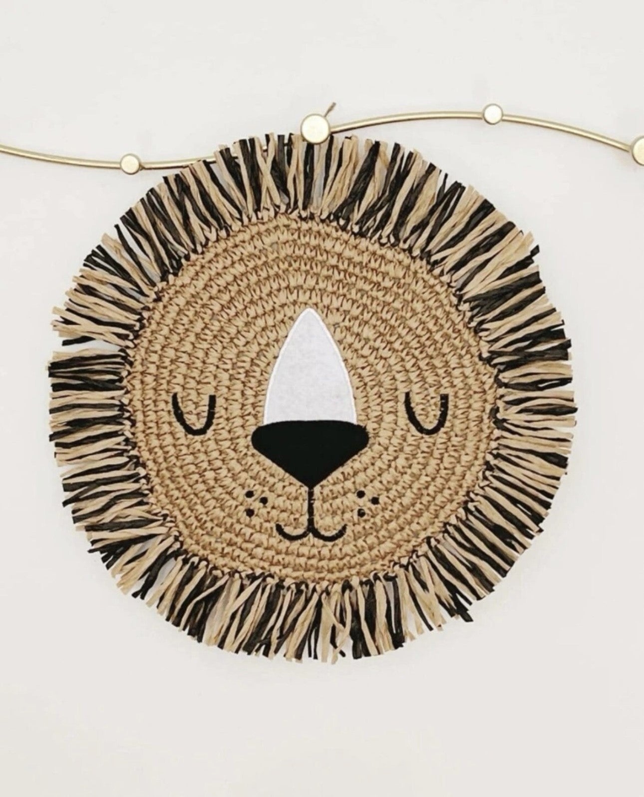 Lion head wall hanging safari nursery decor